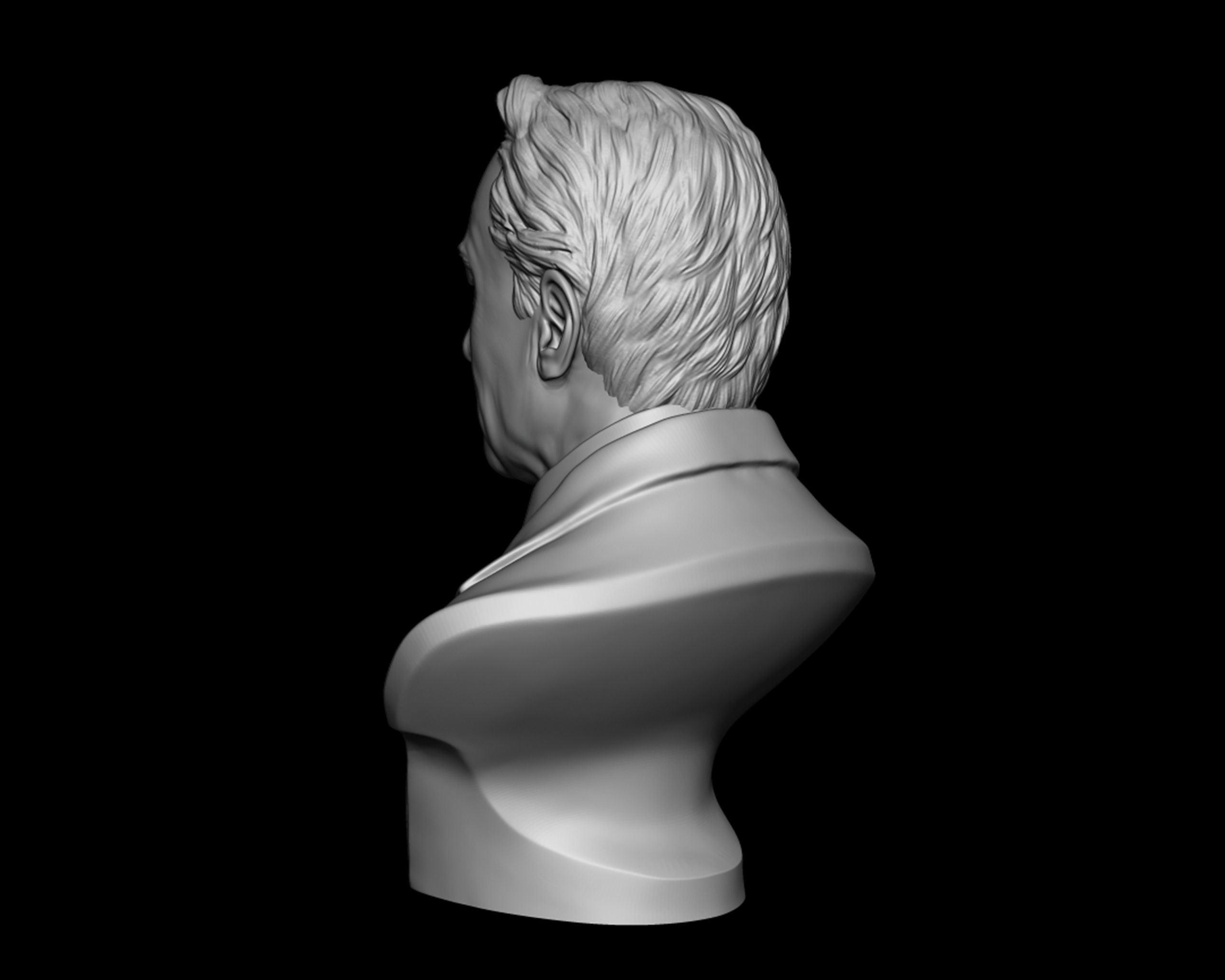 Robert De Niro bust sculpture 3D print model_7