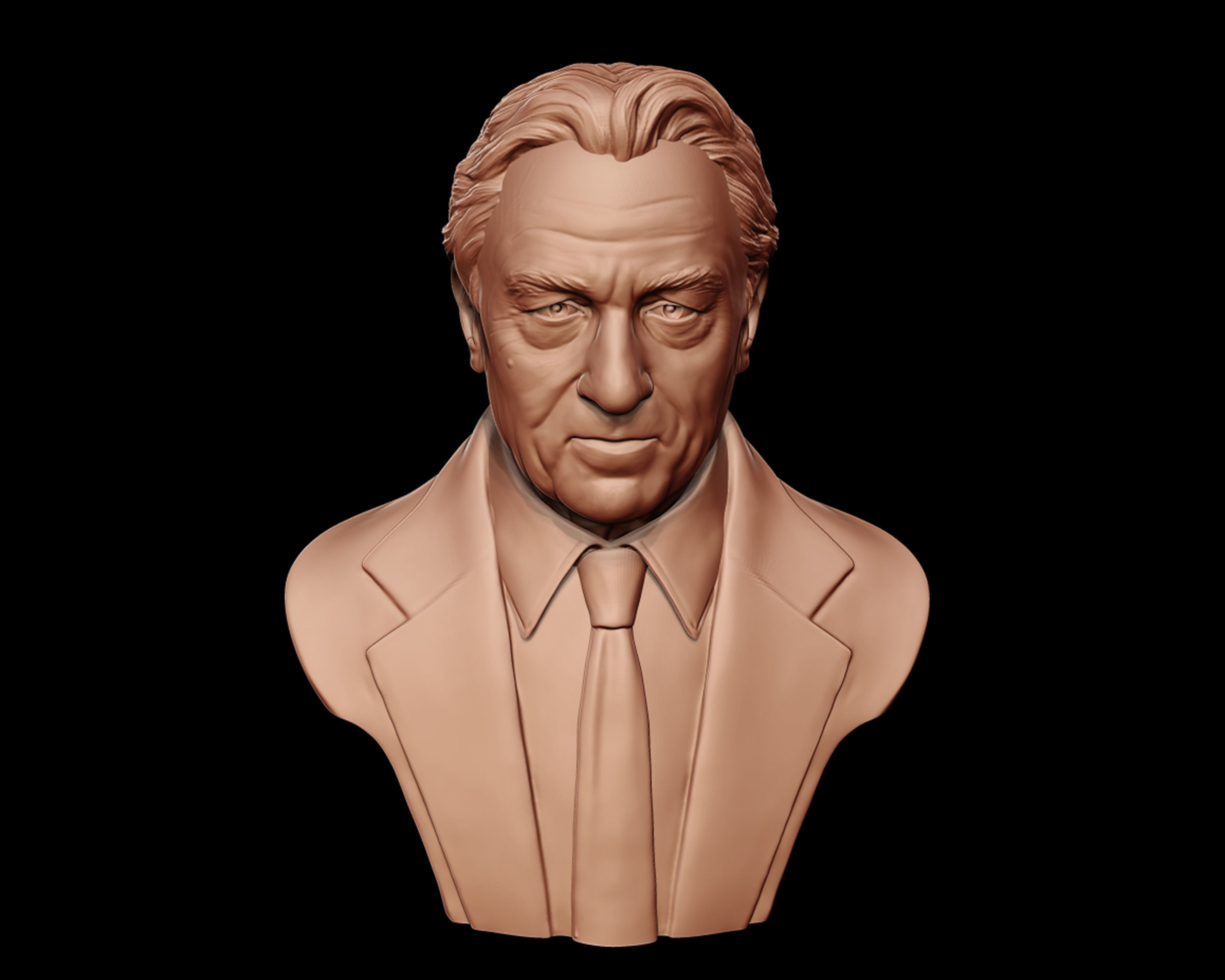 Robert De Niro bust sculpture 3D print model_14