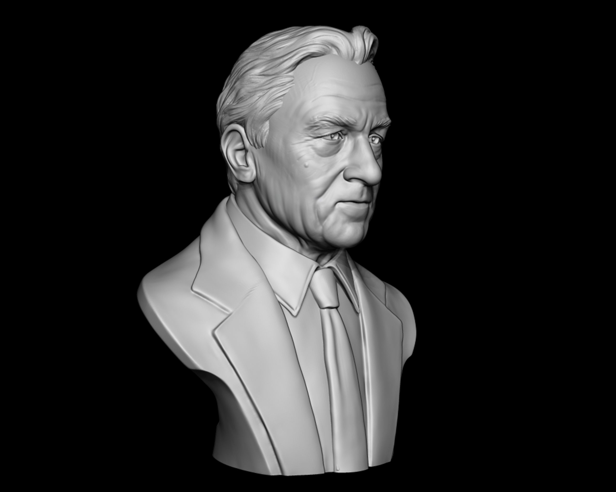 Robert De Niro bust sculpture 3D print model_6