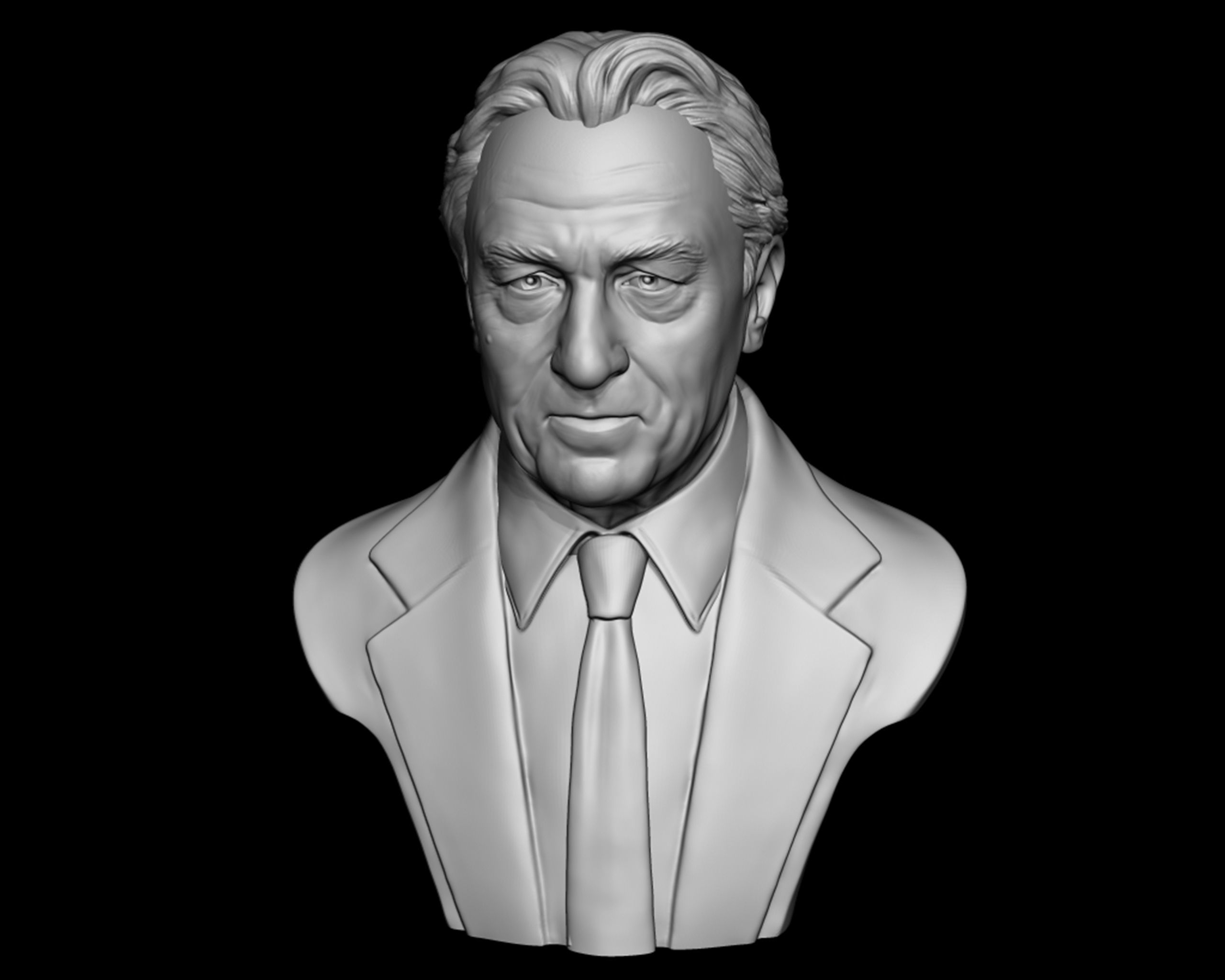 Robert De Niro bust sculpture 3D print model_8