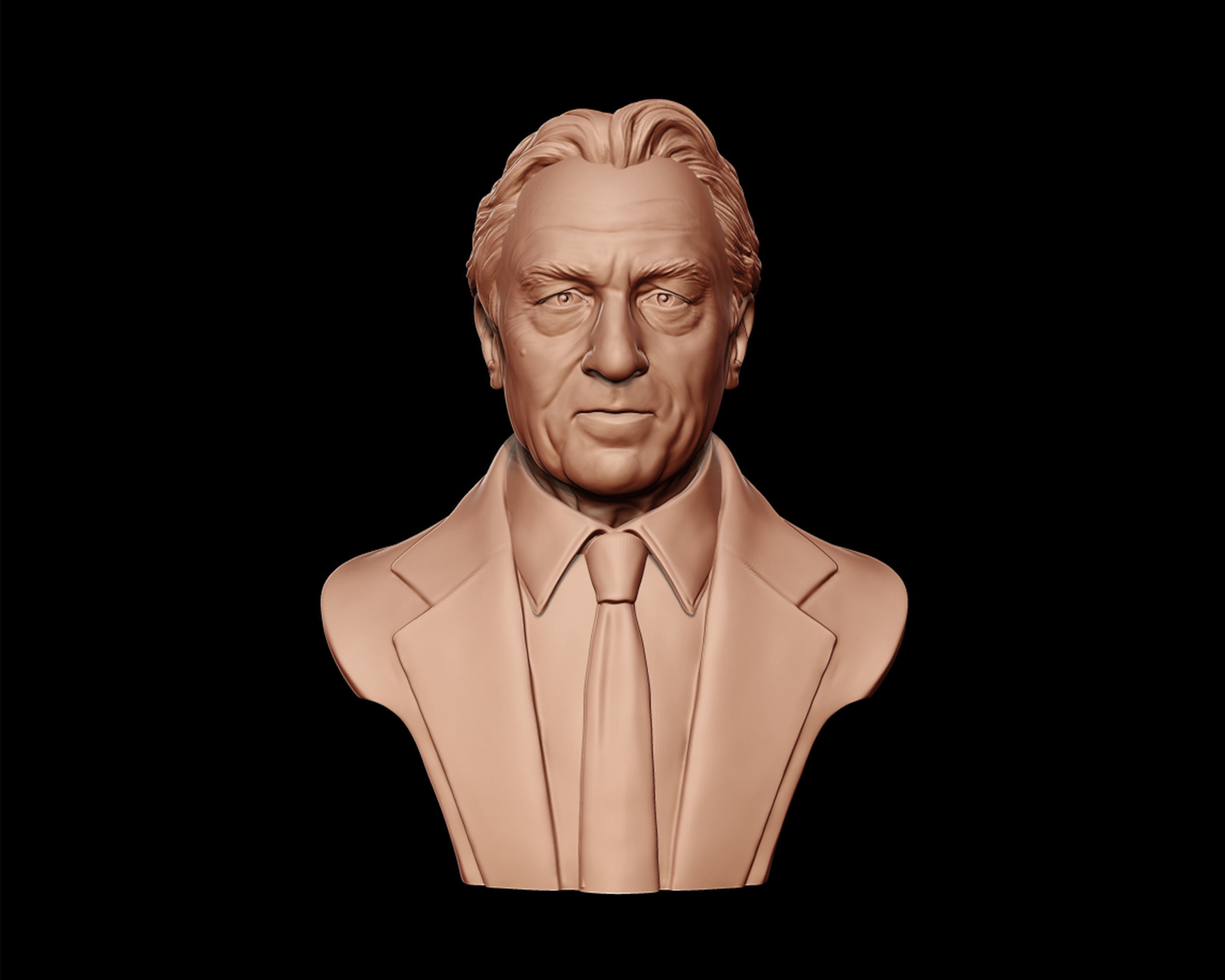 Robert De Niro bust sculpture 3D print model_9