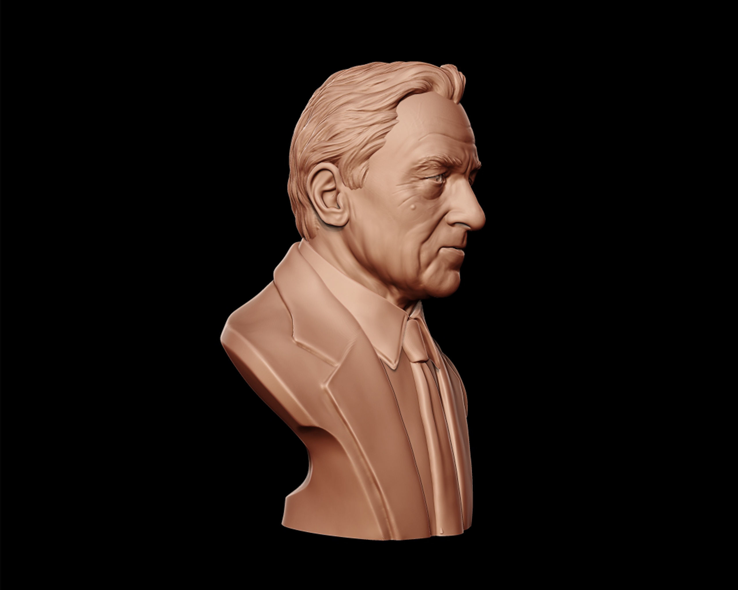 Robert De Niro bust sculpture 3D print model_12