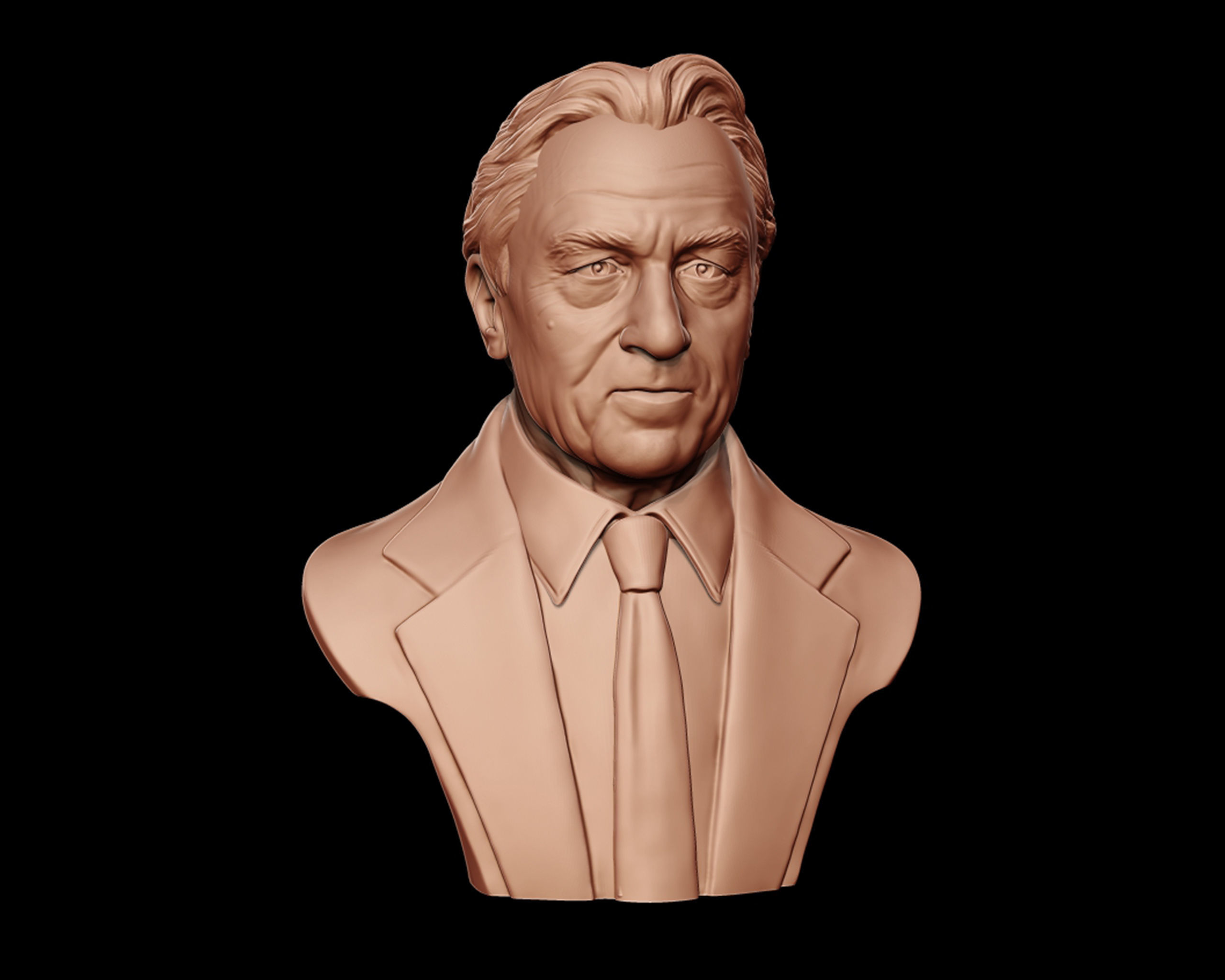 Robert De Niro bust sculpture 3D print model_10