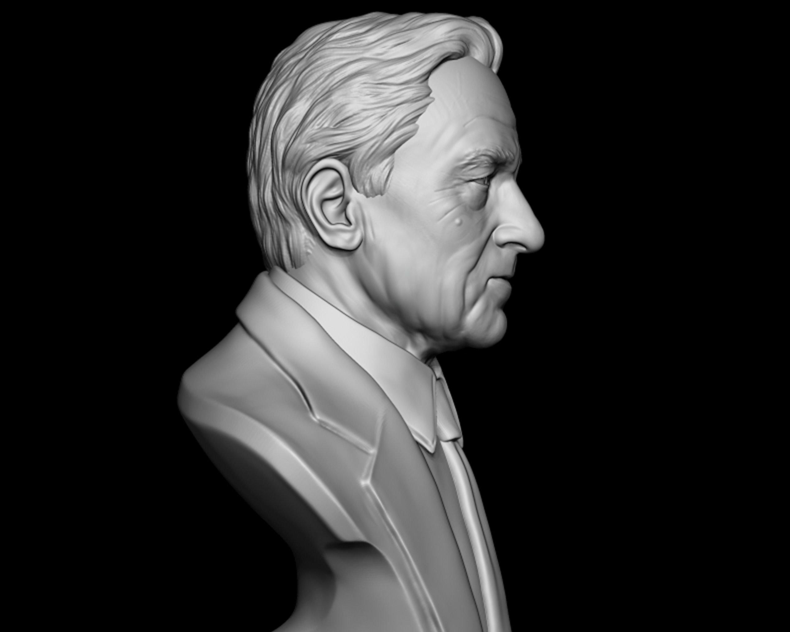 Robert De Niro bust sculpture 3D print model_5