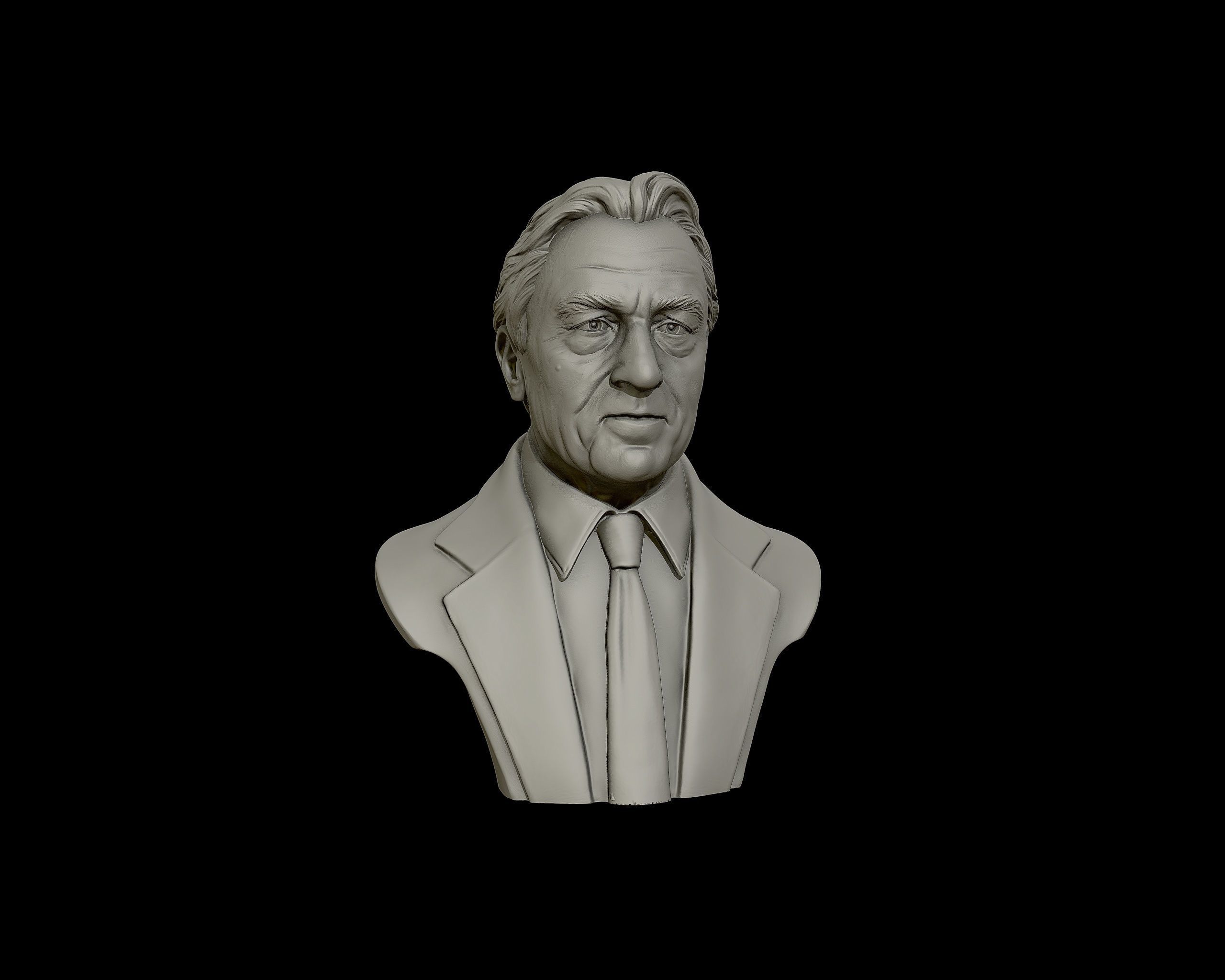 Robert De Niro bust sculpture 3D print model_30