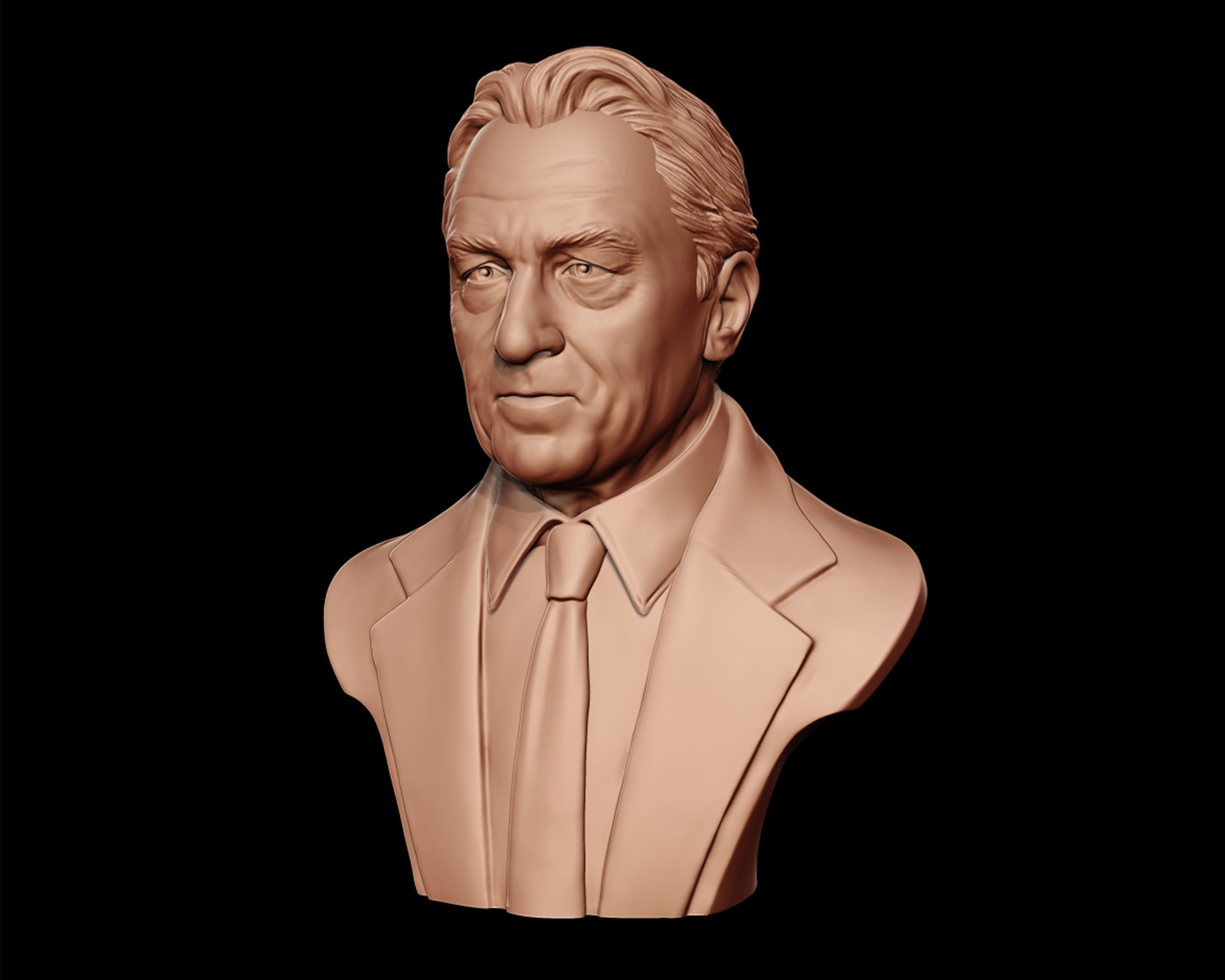 Robert De Niro bust sculpture 3D print model_15