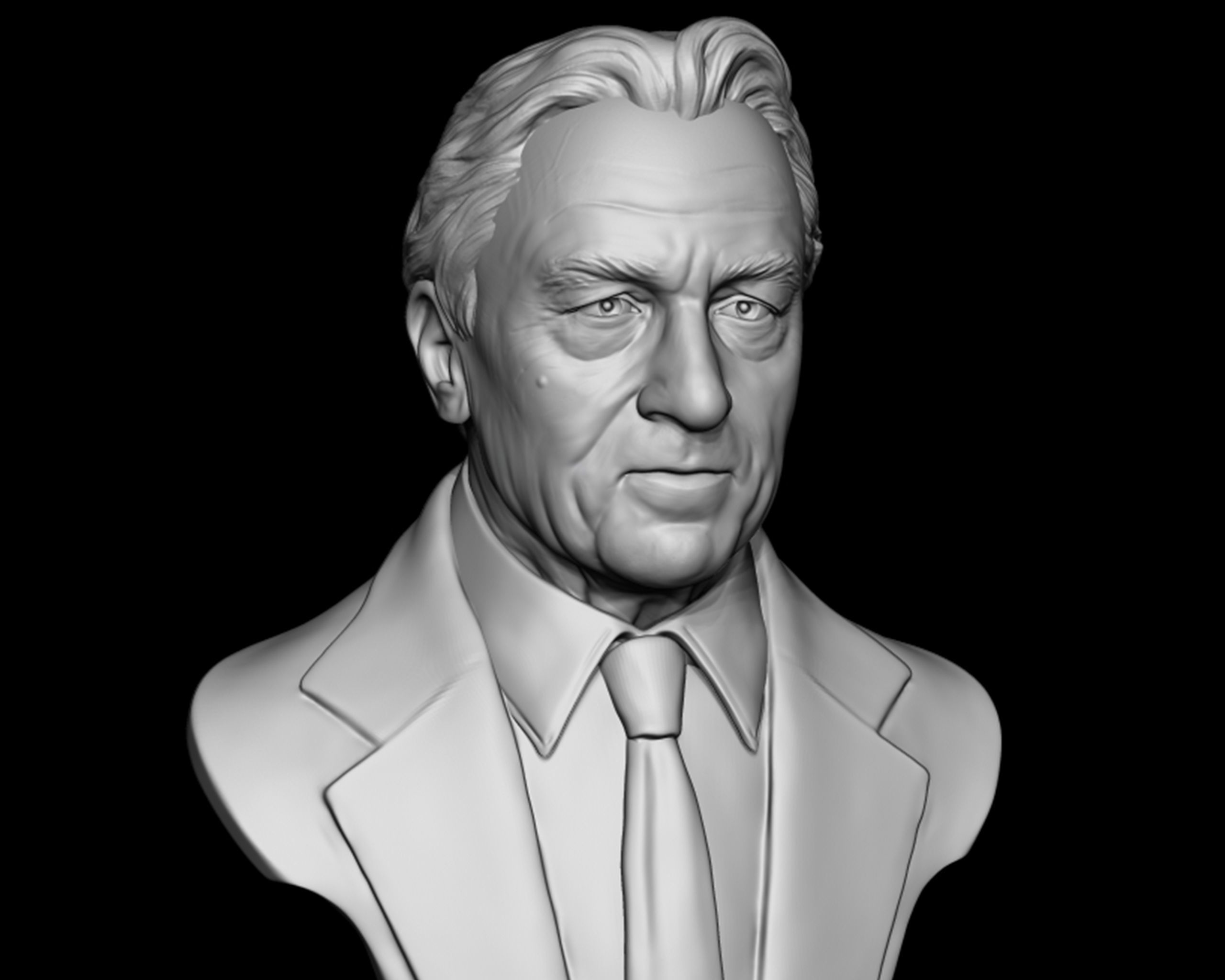 Robert De Niro bust sculpture 3D print model_3