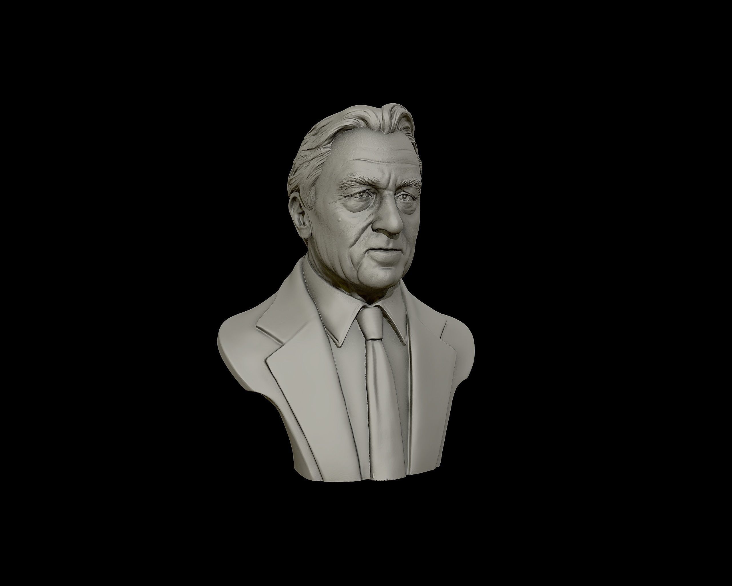 Robert De Niro bust sculpture 3D print model_29