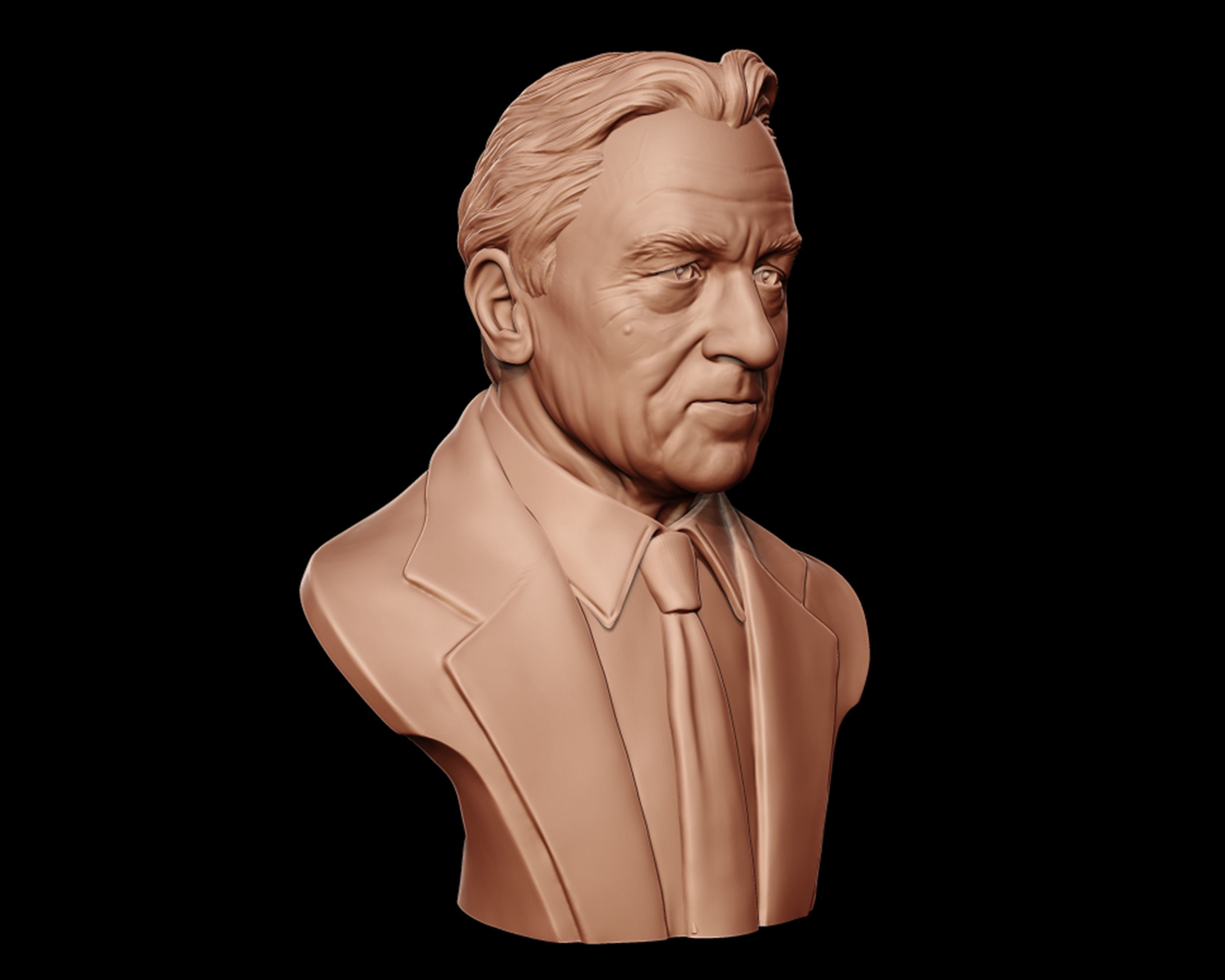 Robert De Niro bust sculpture 3D print model_11