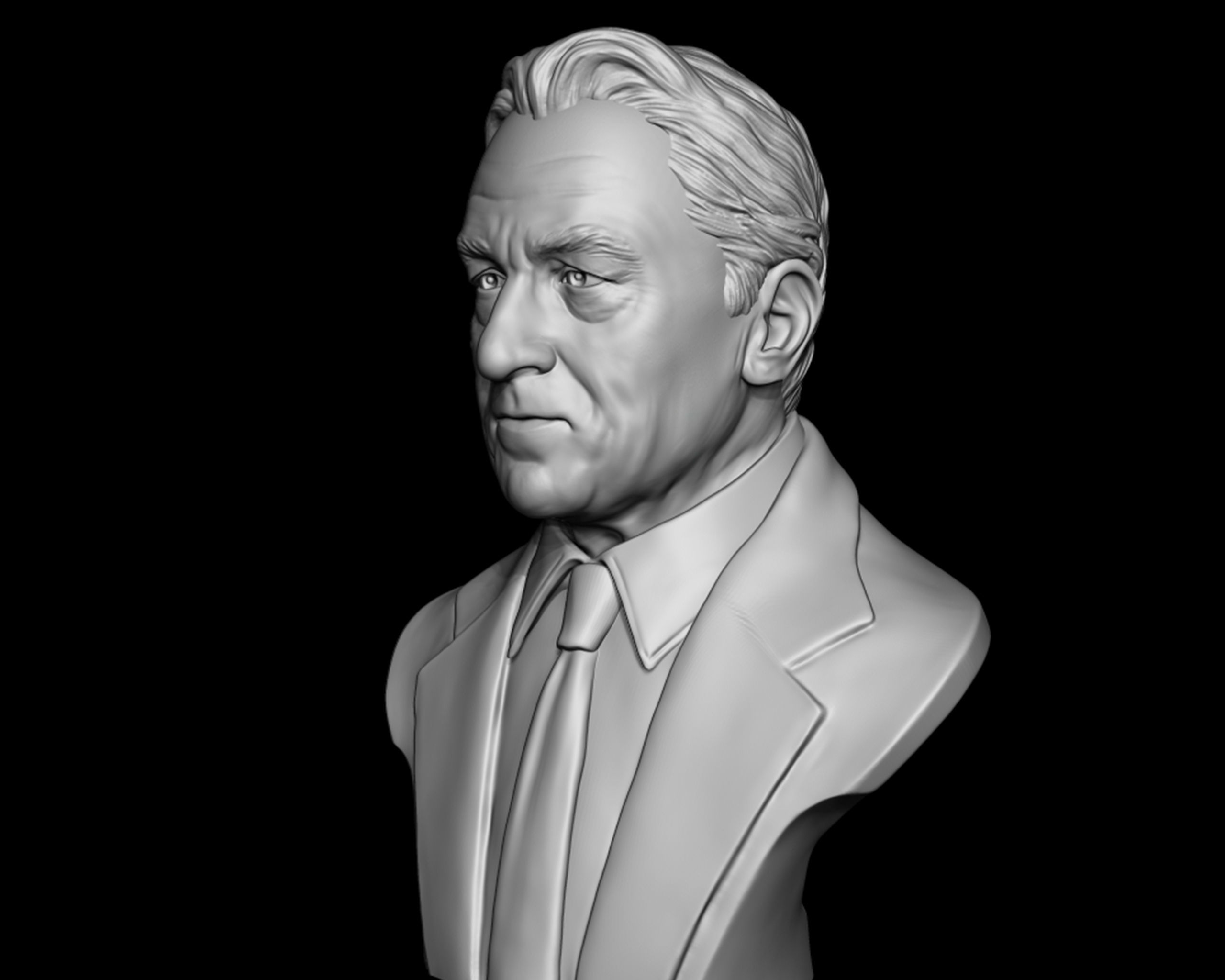 Robert De Niro bust sculpture 3D print model_4