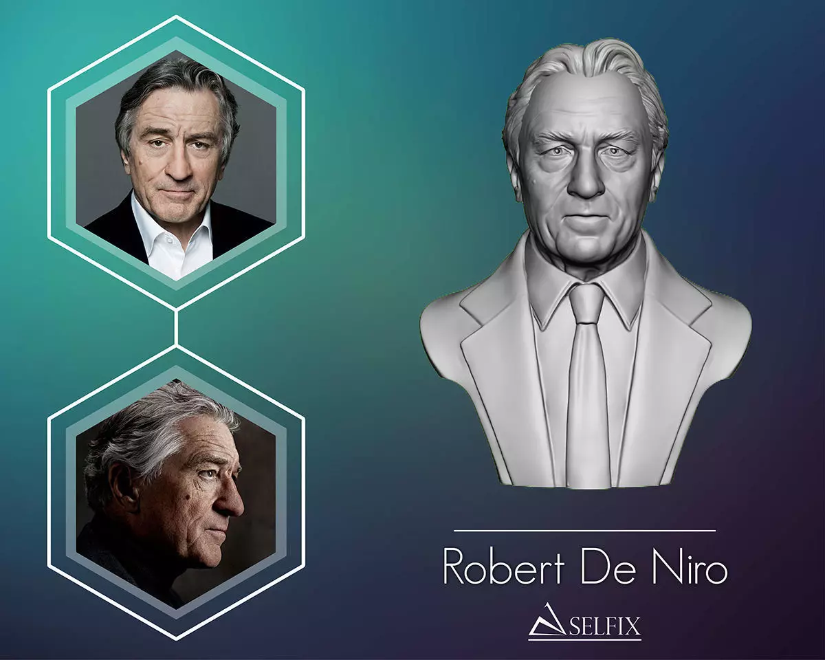 Robert De Niro bust sculpture 3D print model_0