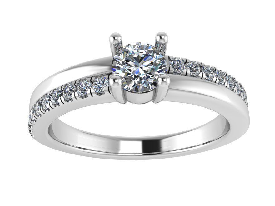 Oval Cut Diamond Basket Setting Ring 0458 3D print model_2