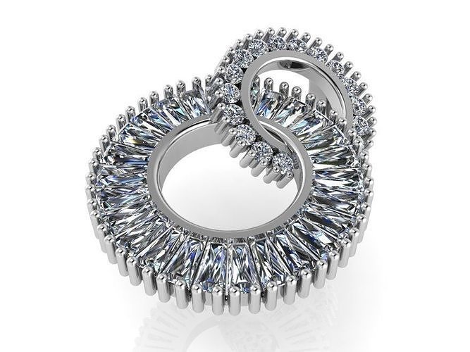 Circle Diamond Pendant 0460 3D print model