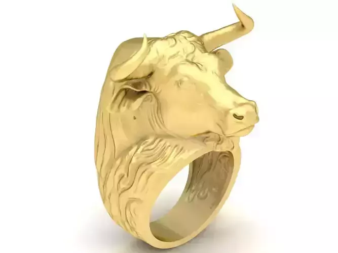 Bull Head Ring 3708 3D print model