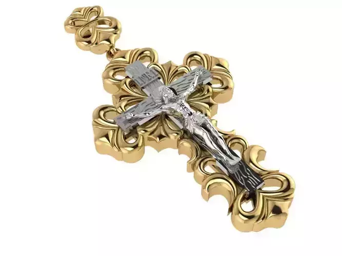 Jesus Cross Ornament Pendant 0476