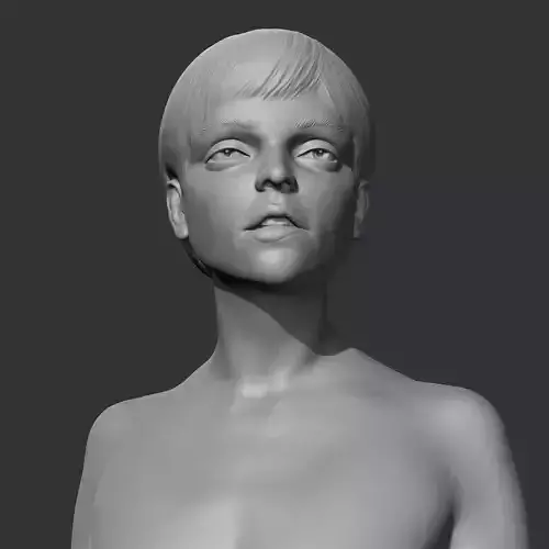 CH girl bust D 3D print model