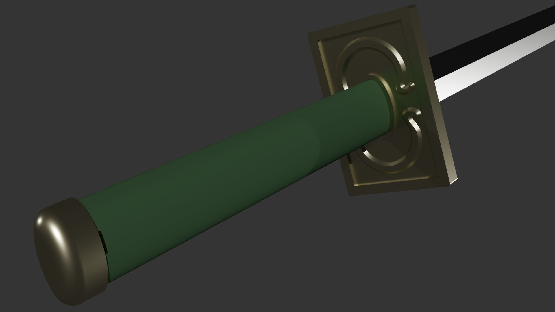 Bleach Izuru Kira Wabisuke Zanpakuto Sword Scabbard 3D model 3D