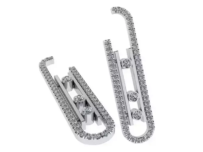 Clip Diamond Earring 0480