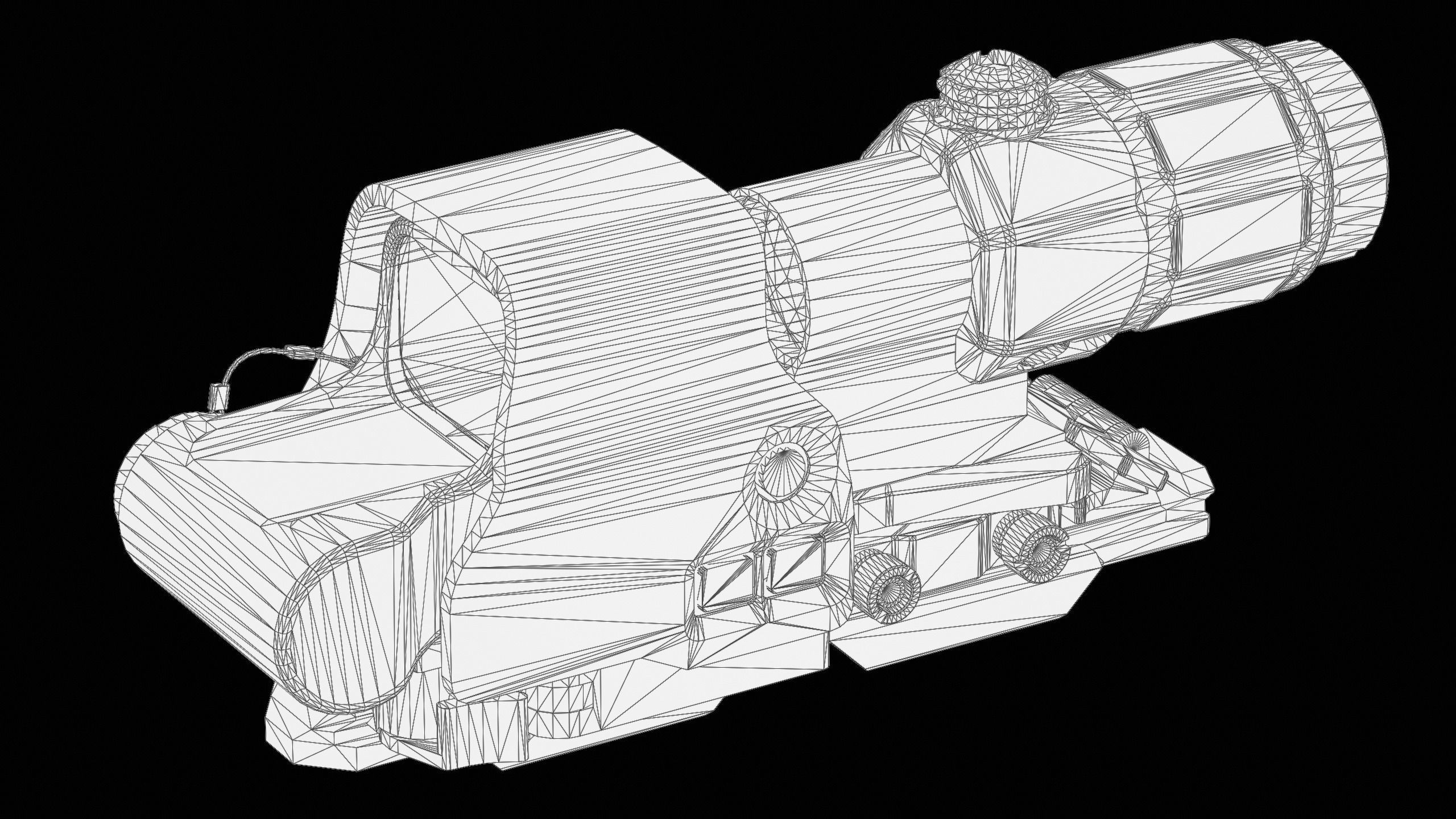 Eotech Exps3 - Wilcox Mount Low-poly 3D model_9