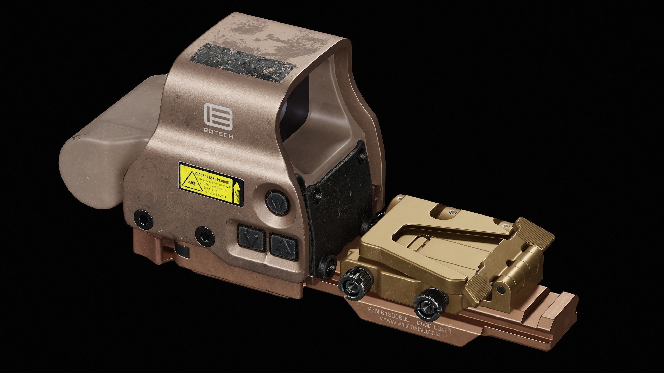 Eotech Exps3 - Wilcox Mount Low-poly 3D model_7