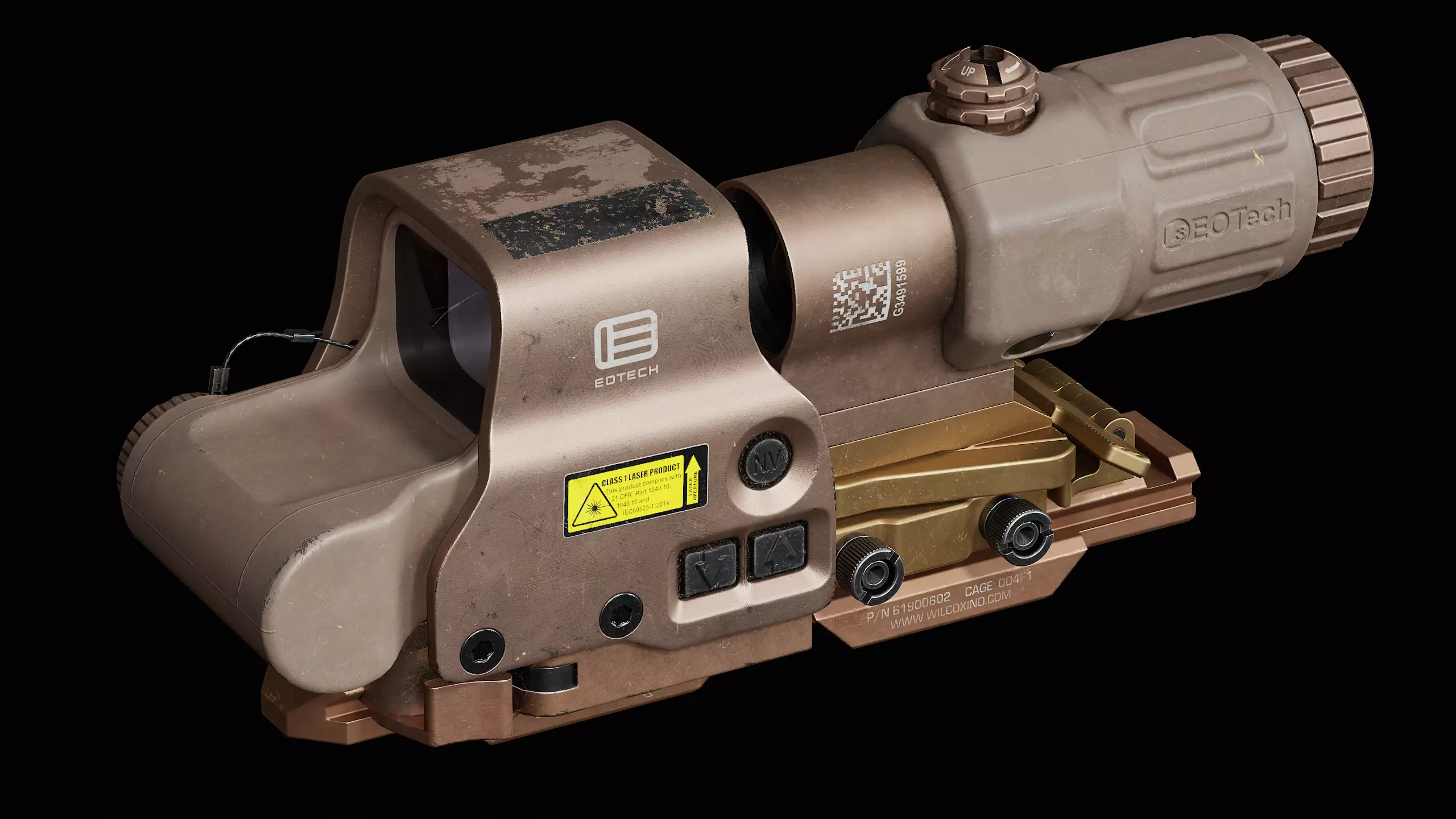 Eotech Exps3 - Wilcox Mount Low-poly 3D model_0