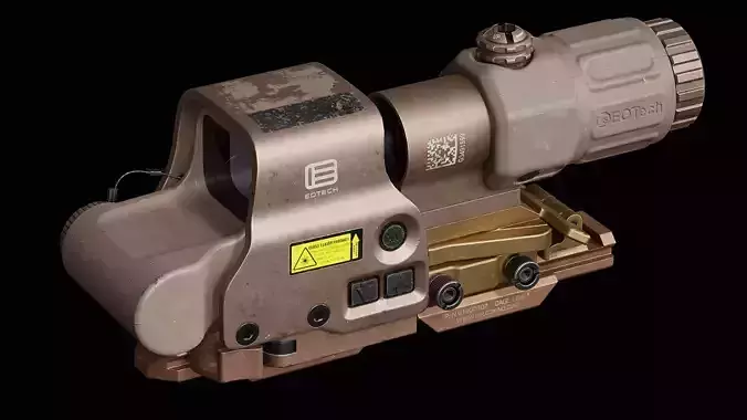 Eotech Exps3 - Wilcox Mount Low-poly 3D model