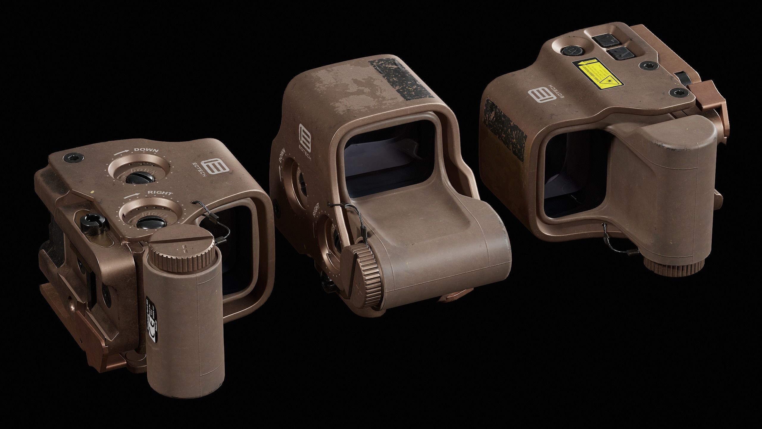 Eotech Exps3 - Wilcox Mount Low-poly 3D model_1