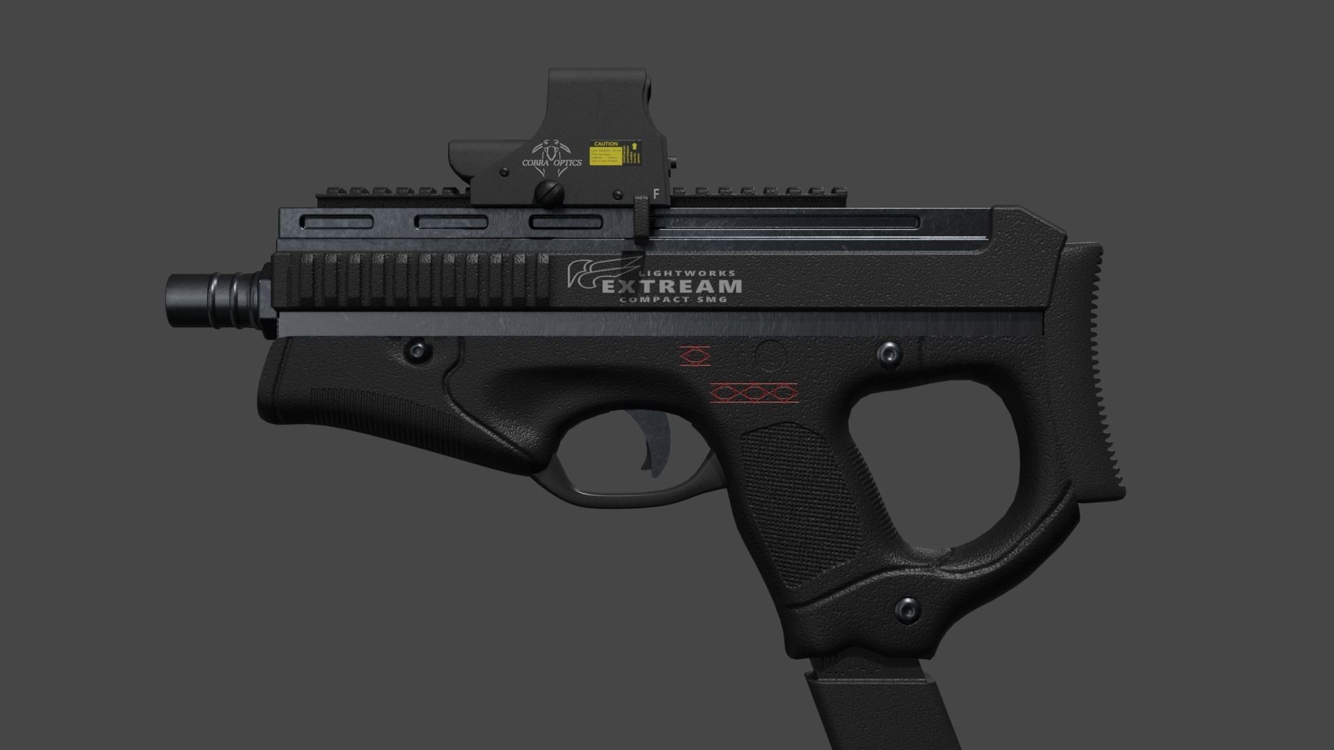 LightWorks Compact SMG Low-poly 3D model_1