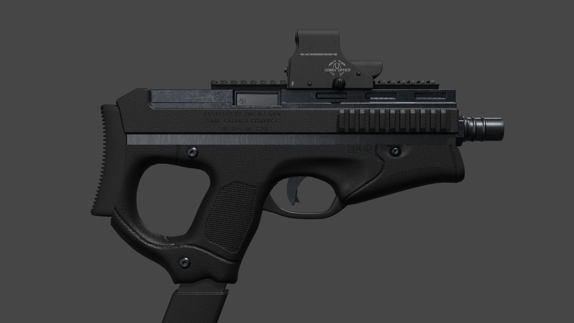 LightWorks Compact SMG Low-poly 3D model_3
