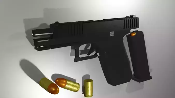 Glock 17 gen 5 low poly