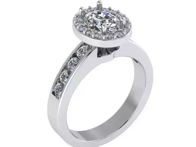 Oval Halo Shape Ring 0278