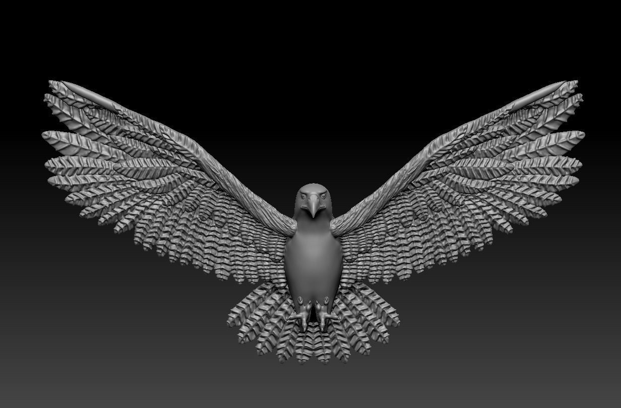 Eagle pendant  3D print model_1