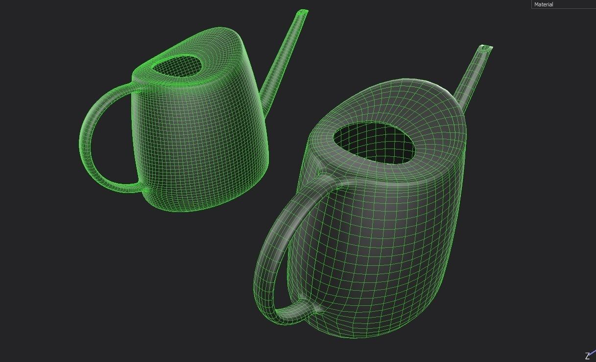 Watering Can 01 Low-poly 3D model_17