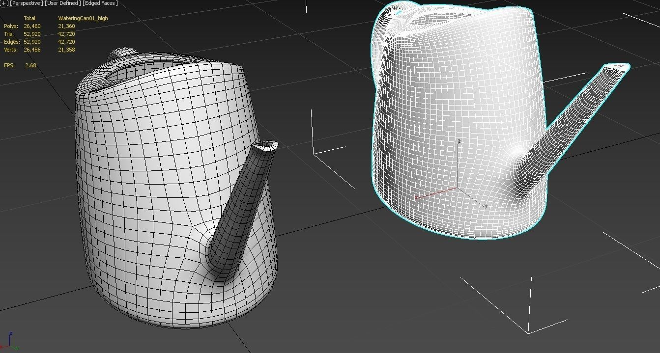 Watering Can 01 Low-poly 3D model_31