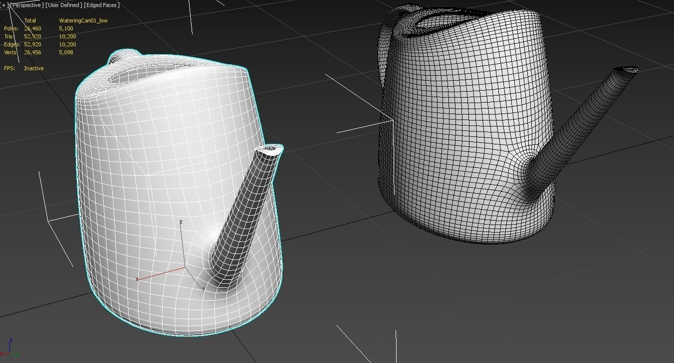 Watering Can 01 Low-poly 3D model_14
