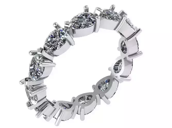 Pear Cut Eternity Ring 0293