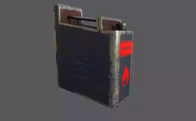 Gas box Low-poly 3D model