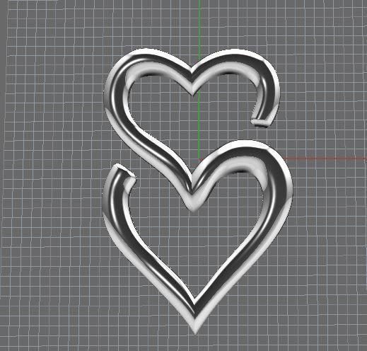 Heart of S pendant 3D print model_4