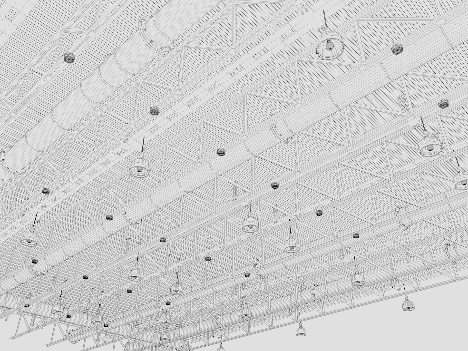 Ceiling Ventilation Pipes 6 3D model_12