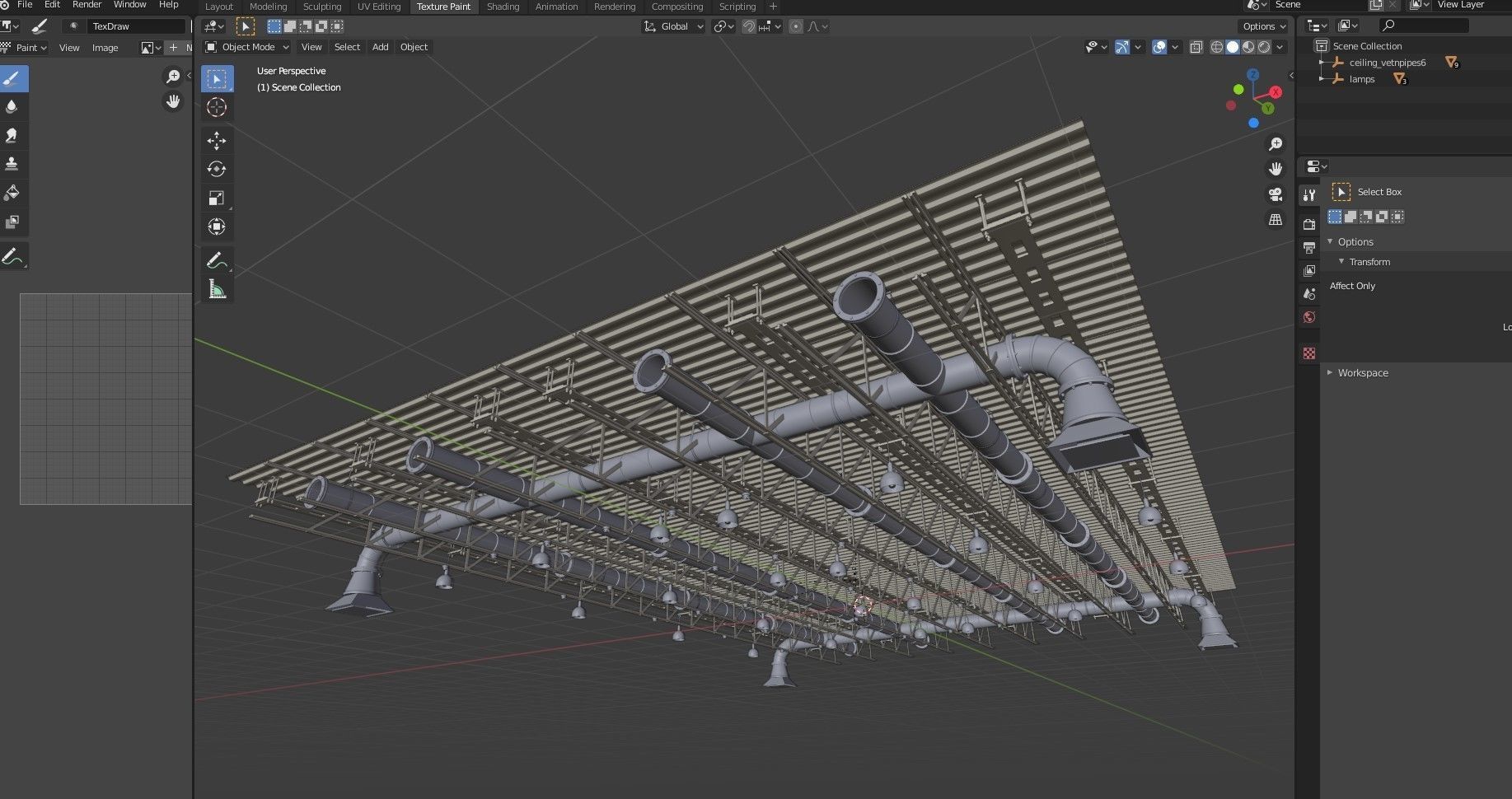 Ceiling Ventilation Pipes 6 3D model_16