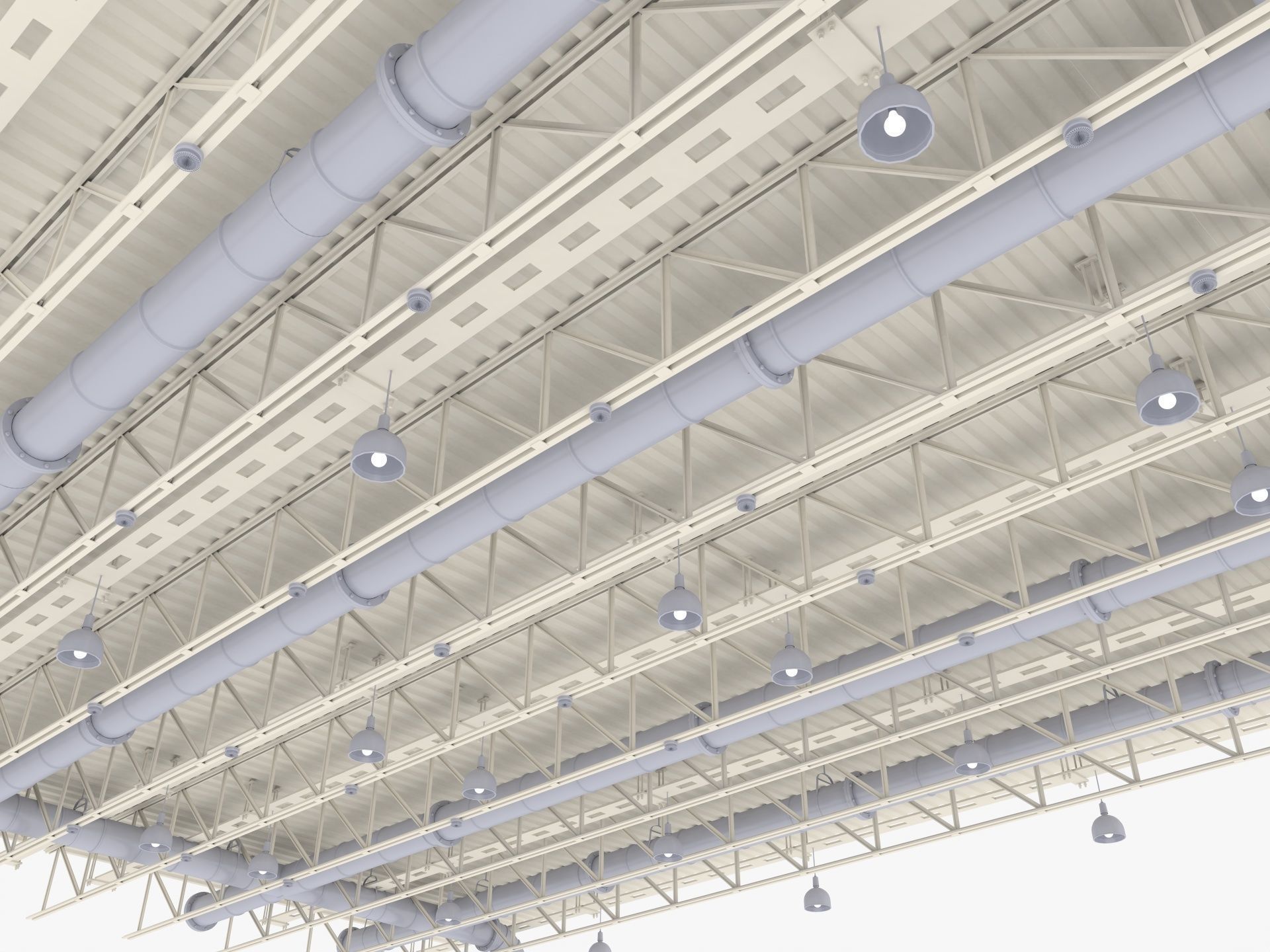 Ceiling Ventilation Pipes 6 3D model_2