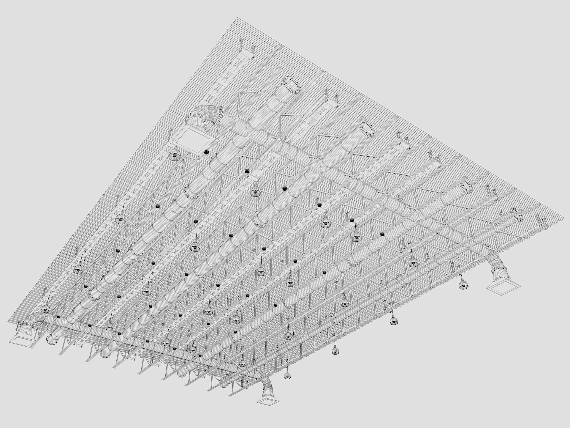 Ceiling Ventilation Pipes 6 3D model_9