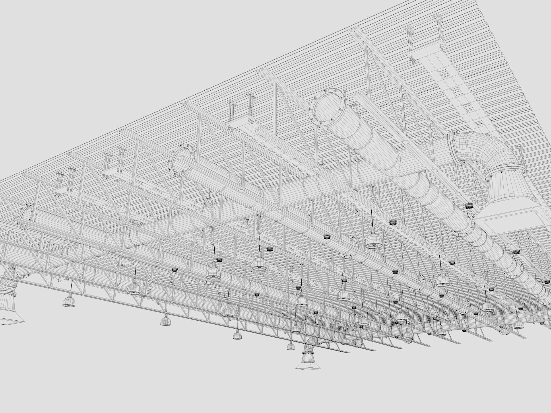 Ceiling Ventilation Pipes 6 3D model_13