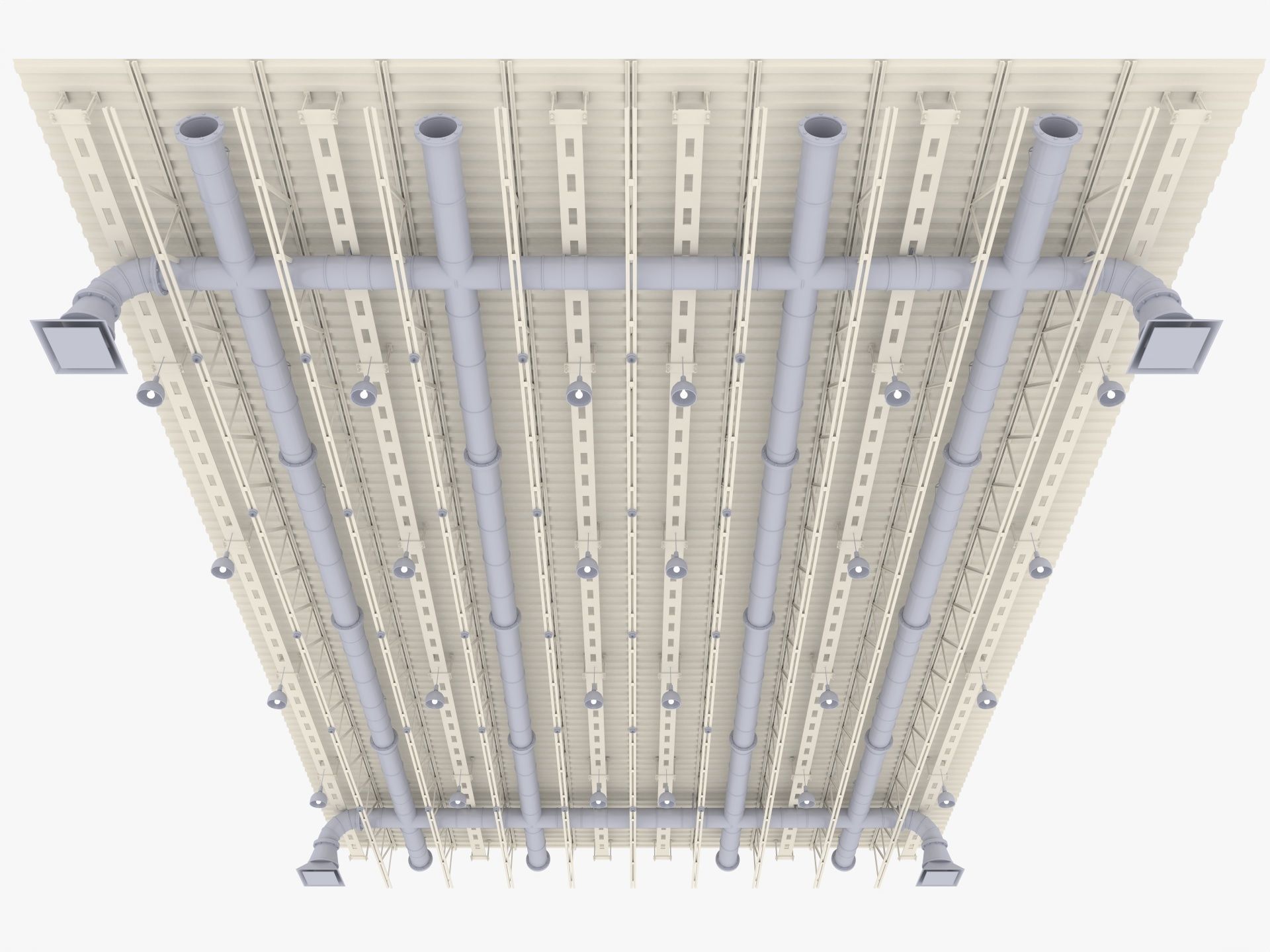 Ceiling Ventilation Pipes 6 3D model_1