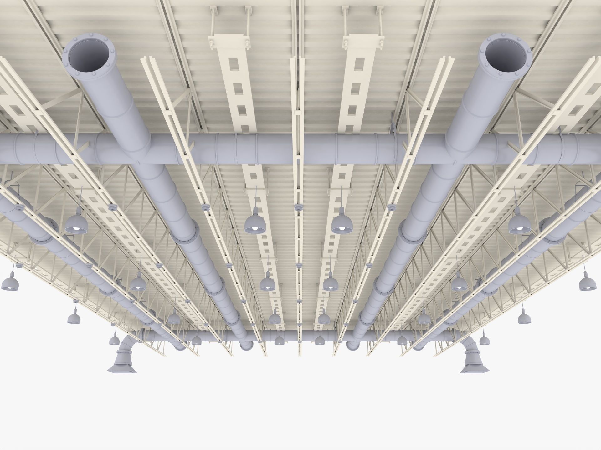 Ceiling Ventilation Pipes 6 3D model_5