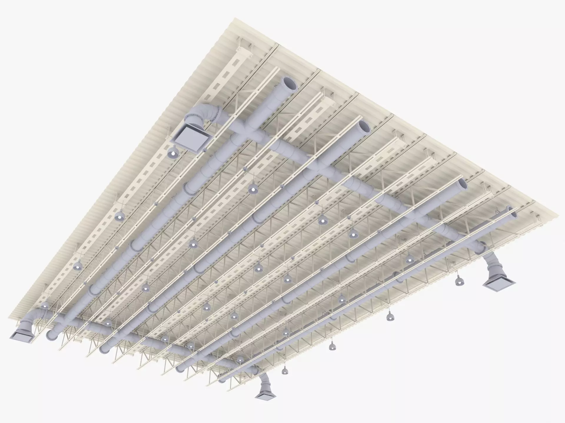 Ceiling Ventilation Pipes 6 3D model_0