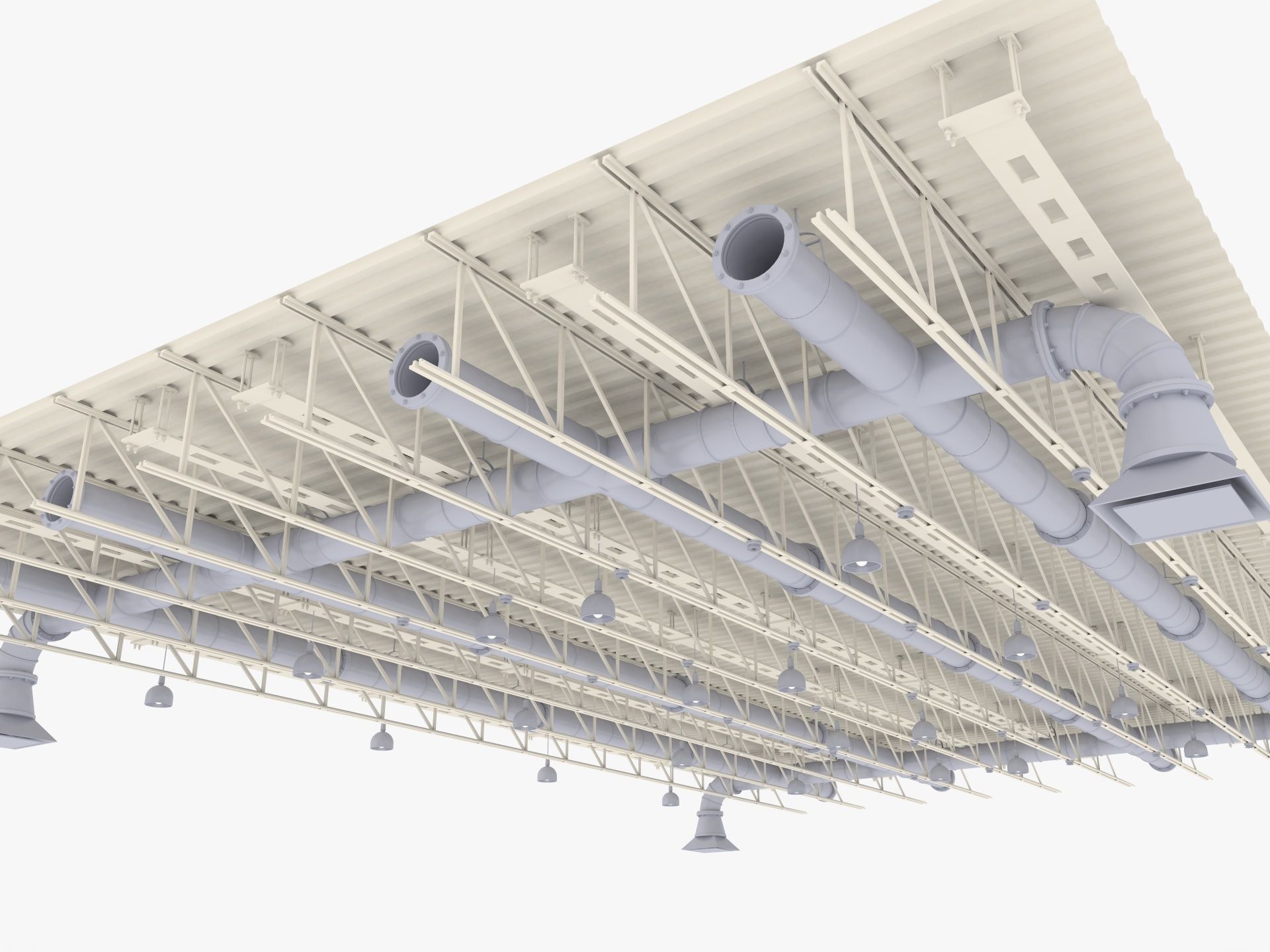 Ceiling Ventilation Pipes 6 3D model_6