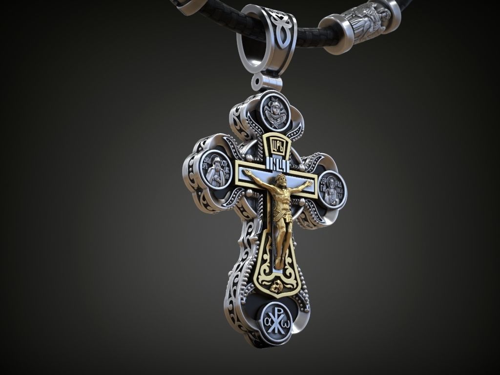 Cross orthodox christianity saints virgin mary holy trinity 3D print model_1