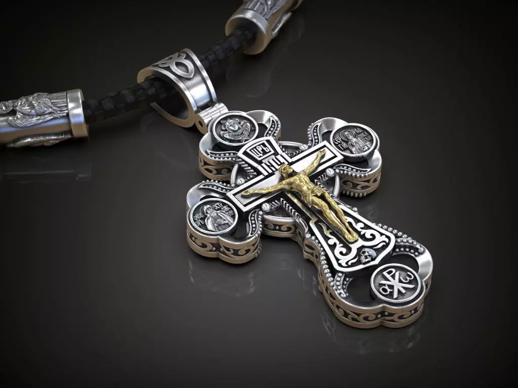 Cross orthodox christianity saints virgin mary holy trinity 3D print model_0