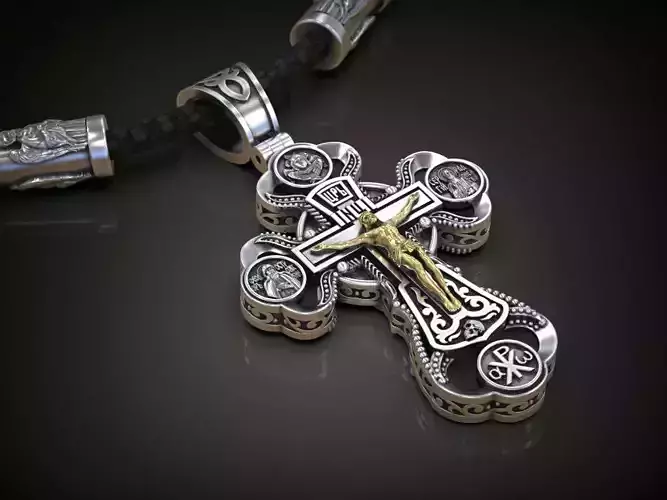 Cross orthodox christianity saints virgin mary holy trinity 3D print model